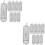 16Pièces Cages Protection Cellules Métal Durable Argenté 8