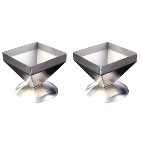 2Pièces Moule Alimentaire Argenté Acier Pour Cuisine Maison 2