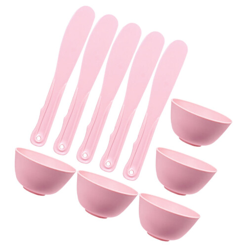 10Ensembles Bols De Mélange Silicone Rose Pour DIY 2