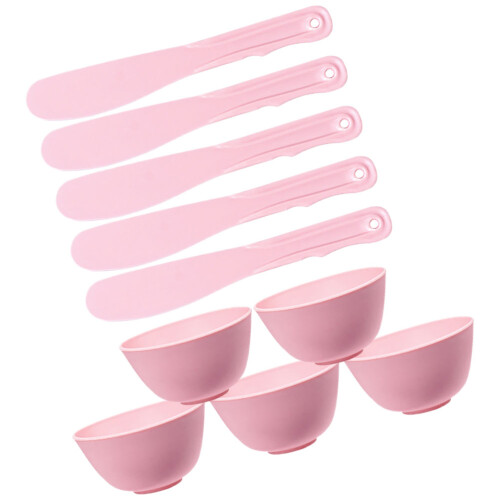 10Ensembles Bols De Mélange Silicone Rose Pour DIY 1