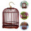 3Pièces Cage Oiseaux Suspendue Bois Métal Sécurisée 8
