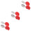 3Ensembles Ustensiles Bébé Acier Inoxydable Rouge Ergonomiques 4