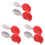 3Ensembles Ustensiles Bébé Acier Inoxydable Rouge Ergonomiques 3