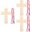 3Ensembles Kit Bois Fil Pour De Croix Décorative Colorée 8