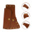 2Pièces Cuir Marron Durable Protection Portable 8