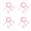 24Pièces Tablettes Blanches Rouges Effaçables Pour Notation 5