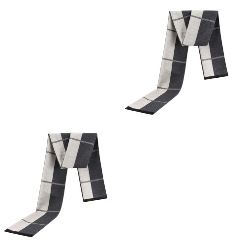 2Pièces Écharpe Automne Hiver Chaude Style Décontracté Multi 2