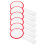 24Pièces Tablettes Blanches Rouges Effaçables Pour Notation 8
