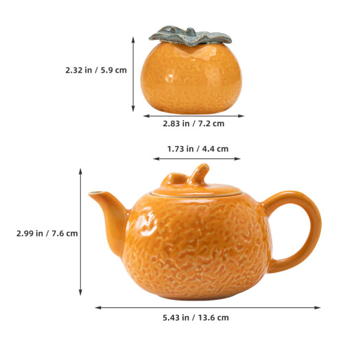1Set Orange Keramik Retro Für Tee Genuss Zuhause 1