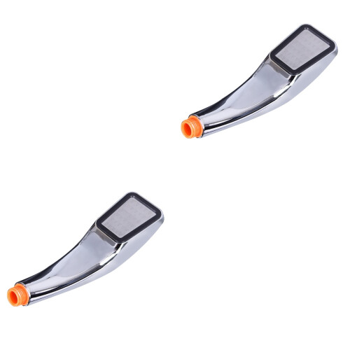 2Pcs Silver Hand Shower Rain Shower Head Bathroom Showering Component 1