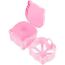 4Pcs Pink Brace Storage Case Breathable Orthodontic Denture Carrier