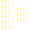 45Pcs Yellow Sponge Painting Brushes Kids Graffiti Drawing Tools Set 7