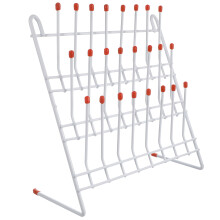 2Pcs White Metal Test Tube Draining Rack Durable Lab Drying Stand
