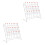 2Pcs White Metal Test Tube Draining Rack Durable Lab Drying Stand 8