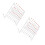 2Pcs White Metal Test Tube Draining Rack Durable Lab Drying Stand 10