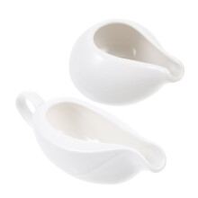 2Pcs Ceramic Milk Jugs Elegant Sauce Pitchers for Home Use