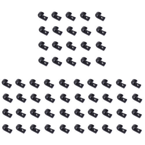 60Pièces Boucles Rigging Bungee En Noir Pour Kayak 1