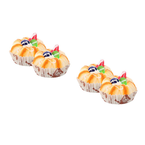 4Pcs Lifelike Fake Cake Model PU Material Decorative Props 1