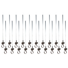 60Pcs Stainless Steel Meat Grill Forks Flat Needle Prongs for Bbq