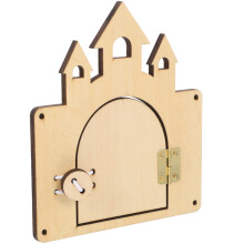5Sets Wooden Busy Board DIY Kit for Kids Educational Play Khaki