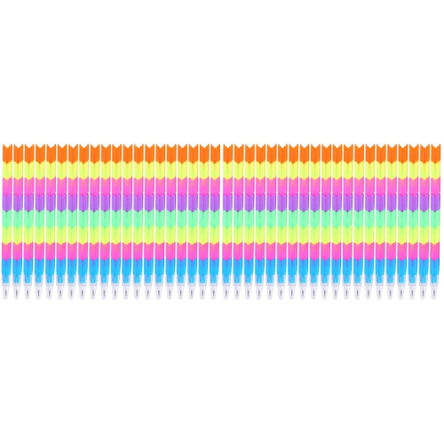 40Pcs Colorful Flexible Plastic Pencils Stackable for Kids School Use 2