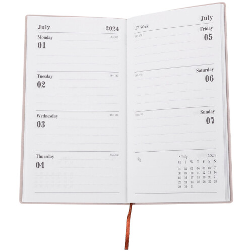 5Pcs Business Planning Notebook Red Portable Schedule Notepad