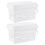 4Pcs White PP Paint Buckets with Lid Durable Home Storage Containers 2