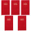 5Pcs Business Planning Notebook Red Portable Schedule Notepad 5