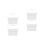 4Pcs White PP Paint Buckets with Lid Durable Home Storage Containers 6