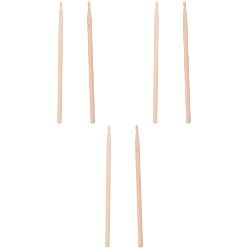 3Pcs Wooden Drum Sticks Light Yellow for Durable Performance 2