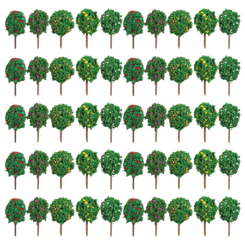 400Pcs Small Plastic Mini Fake Trees for Train Scenery & DIY Projects