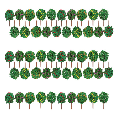 400Pcs Small Plastic Mini Fake Trees for Train Scenery & DIY Projects 2