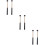 3Pairs Portable Drum Mallets Durable Practice Drumsticks 10