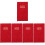 5Pcs Business Planning Notebook Red Portable Schedule Notepad 7