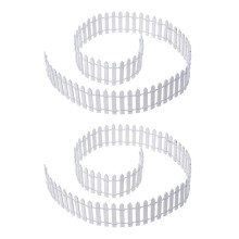 16Pcs White Mini Fence Decor Wooden Fence Adornments for Fairy Gardens