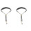 2Pcs Professional Saxophone Neck Strap Black Strong Metal Hook 2