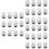 36Pcs Silver Alloy Luggage Side Rings Durable Backpack DIY Buckles 7
