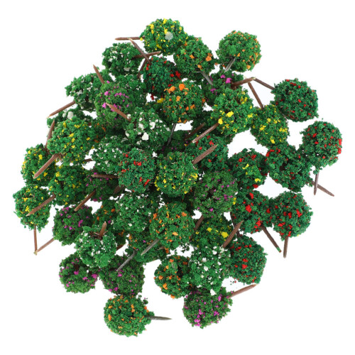 400Pcs Small Plastic Mini Fake Trees for Train Scenery & DIY Projects 1