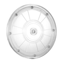 3Pcs Transparent 360 Rotating Acrylic Turntable Kitchen Storage Tray