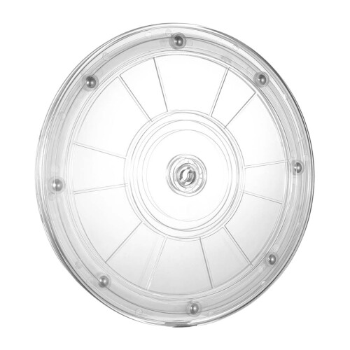 3Pcs Transparent 360 Rotating Acrylic Turntable Kitchen Storage Tray