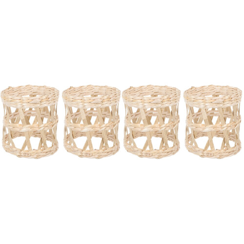 4Pcs Lightweight Khaki Glass Cup Sleeves Cup Protective Covers 1