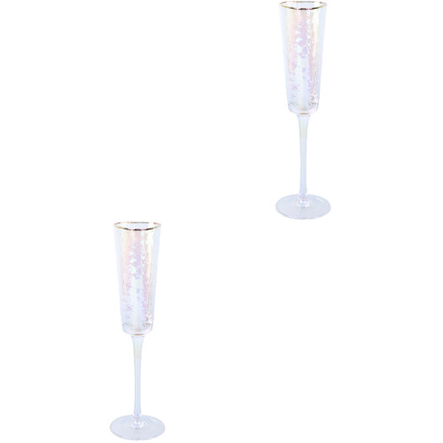 2Pcs Glass Cups Chic Wine Goblets Perfect for Wedding Party 2