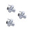 3Pcs Silver Bathroom Angle Valve Brass Stop Shut Off Valve Durable 7