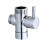 3Pcs Silver Bathroom Angle Valve Brass Stop Shut Off Valve Durable 3