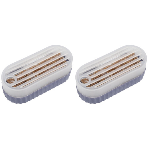 2Sets Kattenvoer Gras Hydroponische Planter Paars Duurzaam 2