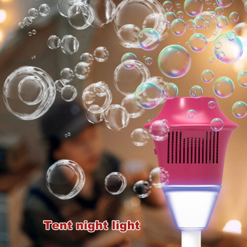 Automatic Bubble Machine Vertical Streetlight Bubble Maker with Sound Light for Birthday Wedding Christmas Party Red 2