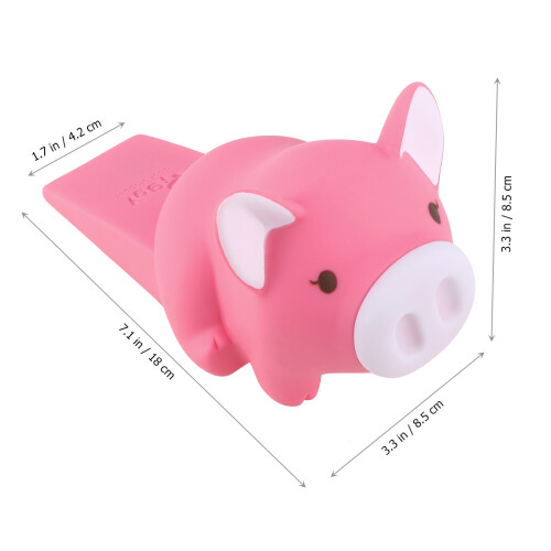 3St Cartoon Deurstopper PVC Varkensdesign Roze Deurbescherming 1