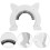 2Sets ABS Kattenluik Binnenhuis Met Borstel En 9