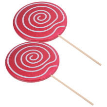 6St Simulatie Lolipop Decor Paarse Ornamenten Fotoprops
