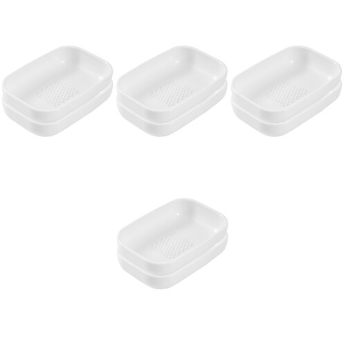 Garlic Grinders Abs White 8pcs 3.93x2.55x0.90in 1